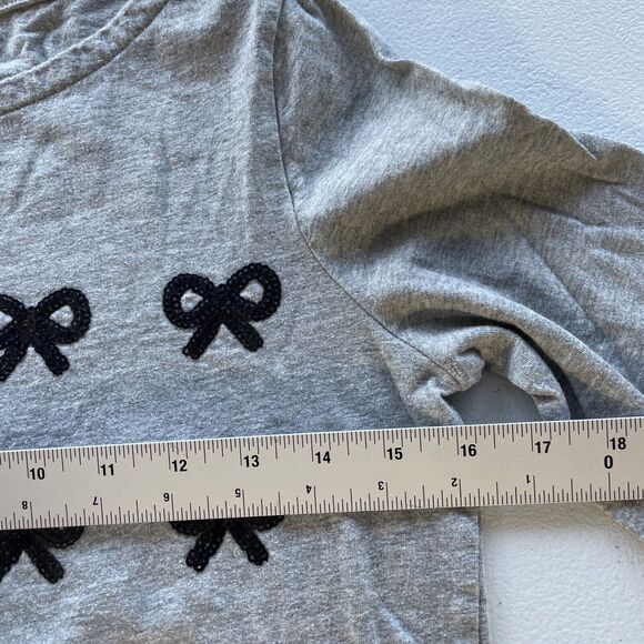 Lot Of 2 Gap Old Navy Youth Girls 14-16 Long Sleeves Top T-shirt Sequined Bows - Picture 8 of 13